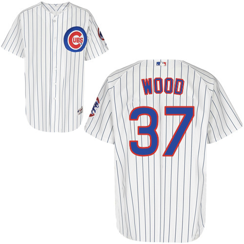 Travis Wood #37 MLB Jersey-Chicago Cubs Men's Authentic Home White Cool Base Baseball Jersey